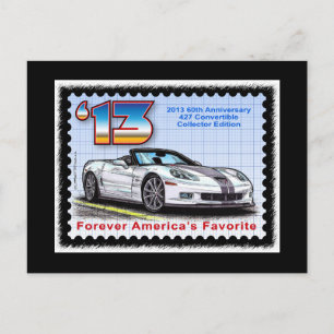 2013 Corvette 60th Anniversary Convertible Postkarte