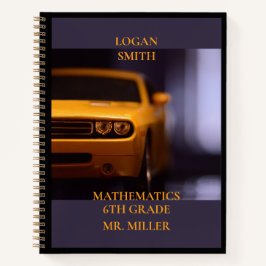 2013 Gelbes Muskelwagen Custom School Klassenzimme Notizbuch