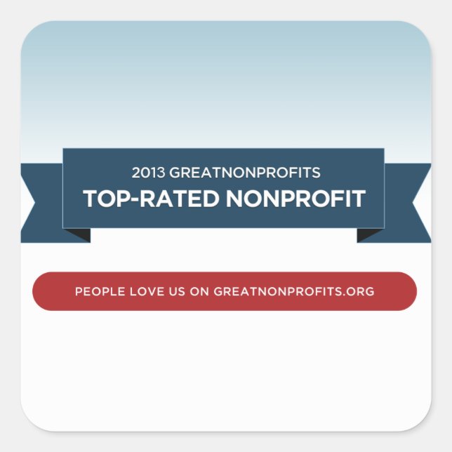2013 GreatNonprofit Top-Rated Award Stickers (Vorderseite)