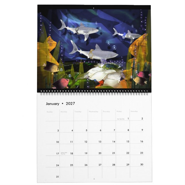 2013 Grosser Sea-Life Kunstkalender von Valxart.co Kalender (Jan 2027)
