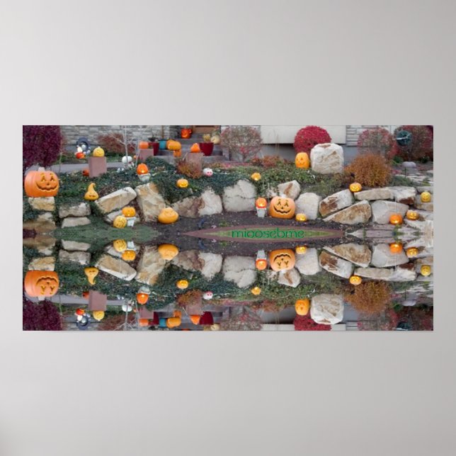 2013 Jack-o-Lanterns 24x12 Reflektion Print Poster (Vorne)
