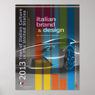 2013 Jahr der italienischen Kultur Italien Design  Poster