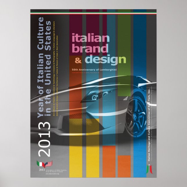 2013 Jahr der italienischen Kultur Italien Design  Poster (Vorne)