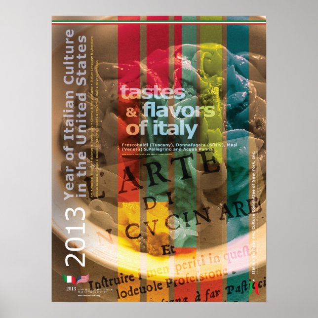 2013 Jahr der italienischen Kultur Italien Lebensm Poster (Vorne)