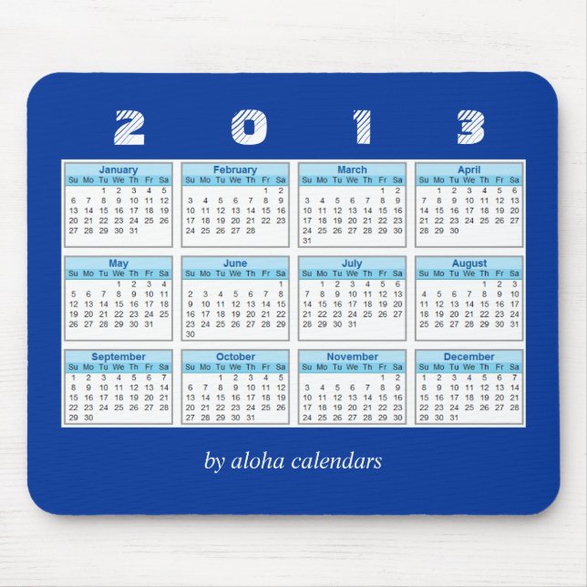 2013 Kalender Mousepad (Vorne)