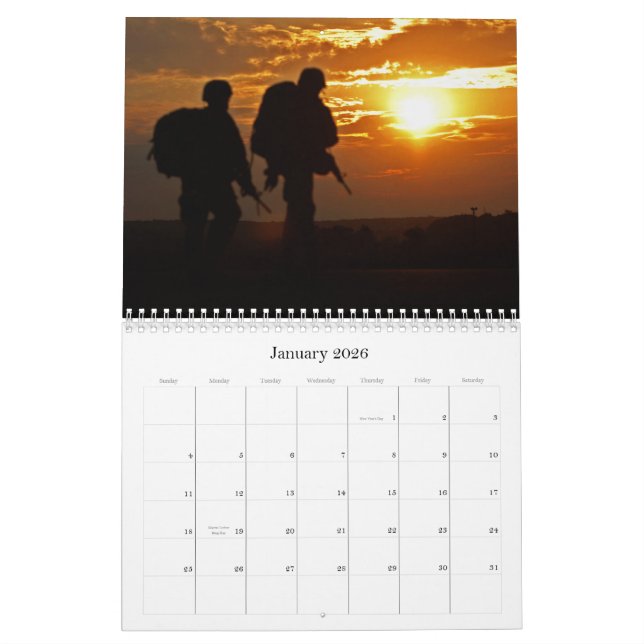 2013 MilitärSilhouetten im Gott, den wir vertrauen Kalender (Jan 2026)