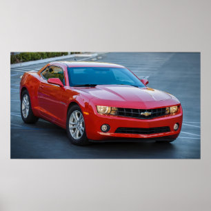 2013 Red Chevrolet Camaro Poster