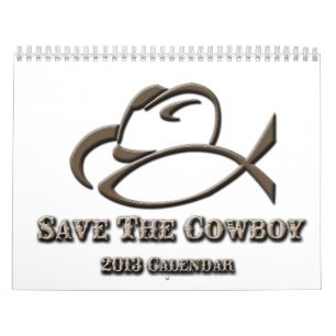 2013 retten Sie den Cowboy-Kalender Kalender
