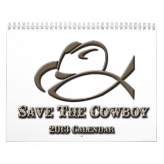 2013 retten Sie den Cowboy-Kalender Kalender