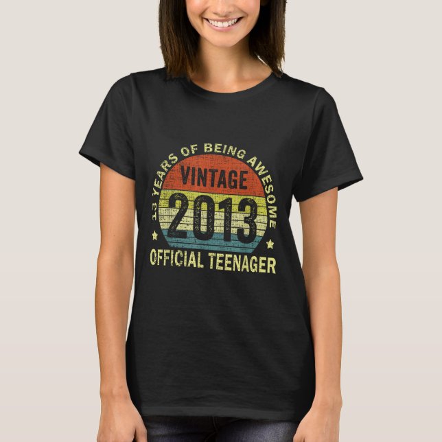 2013 Teenager 13 Year Old 13th Birthday  T-Shirt (Vorderseite)
