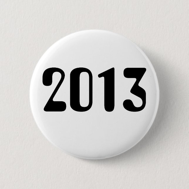 2013 Weiß-Knopf mit schwarzer Beschriftung Button (Vorderseite)