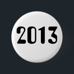 2013 Weiß-Knopf mit schwarzer Beschriftung Button<br><div class="desc">Knopf 2013</div>