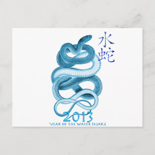 2013 Year of the Snake Feiertagspostkarte