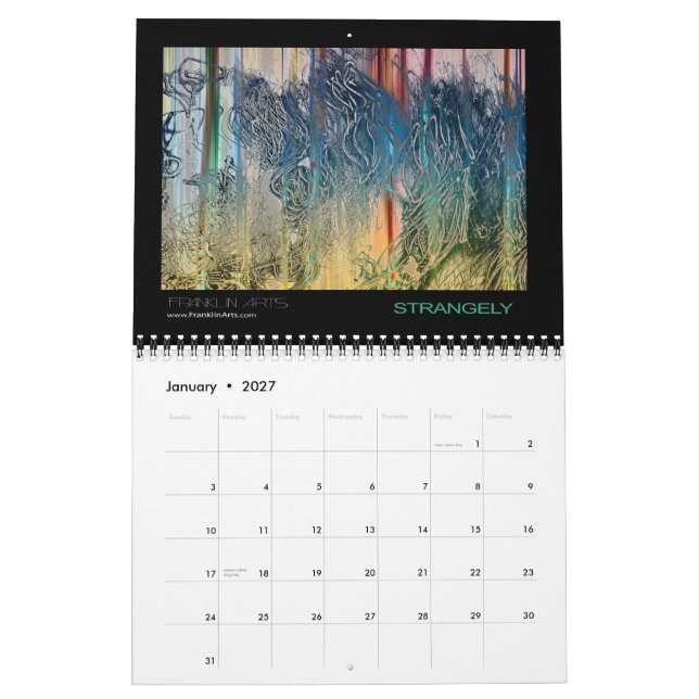 2014 abstrakter Kunst-Kalender Kalender (Jan 2027)