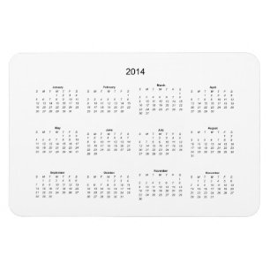 2014 Erstellen Sie Ihren eigenen Kalender Magnet