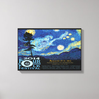 2014 Four Corners Folk Festival Poster Leinwanddruck