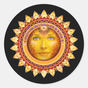 2014 Greensboro Summer Solstice Festival Souvenir Runder Aufkleber