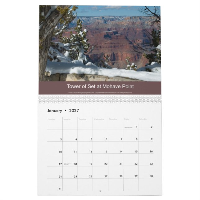 2014 Kalender-Grand Canyon Kalender (Jan 2027)