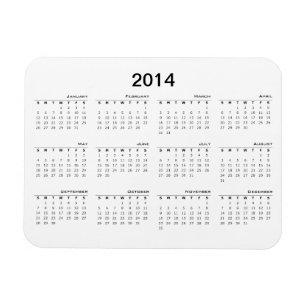 2014 Kalender-Kühlschrankmagnet Magnet