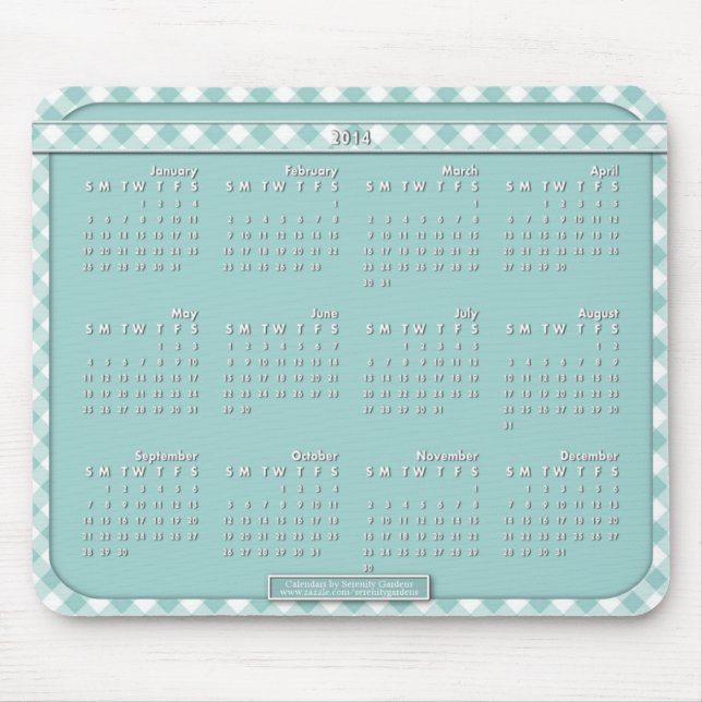 2014 Kalender Maus Pad - Chex Blue Mousepad (Vorne)
