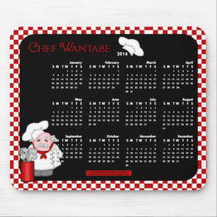 2014 Kalender Maus Pad-Koch Wantabe Mousepad