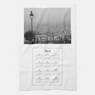2014 Kalender-Paris-Geschirrtuch Küchentuch