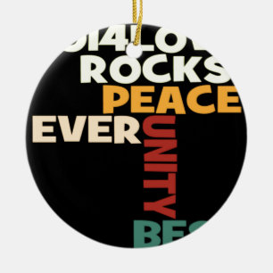2014 Liebe Rocks Peace Art Print Keramik Ornament