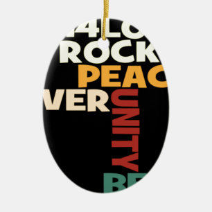 2014 Liebe Rocks Peace Art Print Keramik Ornament