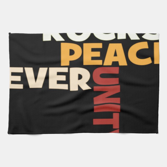 2014 Liebe Rocks Peace Art Print Küchentuch (Horizontal)