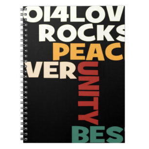 2014 Liebe Rocks Peace Art Print Notizblock