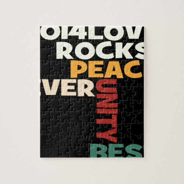 2014 Liebe Rocks Peace Art Print Puzzle (Vertikal)