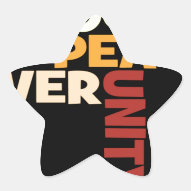 2014 Liebe Rocks Peace Art Print Stern-Aufkleber (Vorderseite)