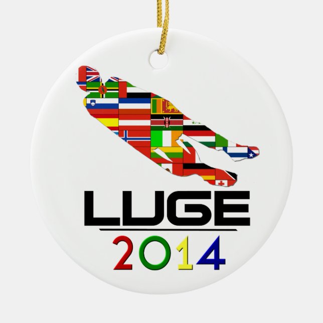 2014: Luge Keramik Ornament (Vorne)