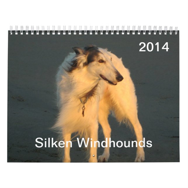 2014 seidenes Windhounds 1-2 Kalender (Titelbild)