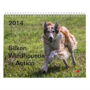 2014 seidenes Windhounds in Aktion 1-6 Kalender