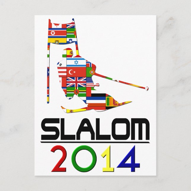 2014: Slalom Postkarte (Vorderseite)
