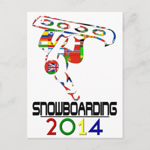 2014: Snowboarden Postkarte