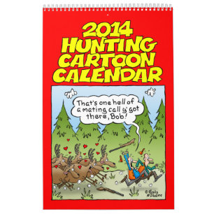 2014 unglaublich witzig Jagd-Cartoon-Kalender Kalender