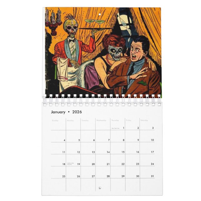 2014 Vintager Horror-Comic-Kalender Kalender (Jan 2026)