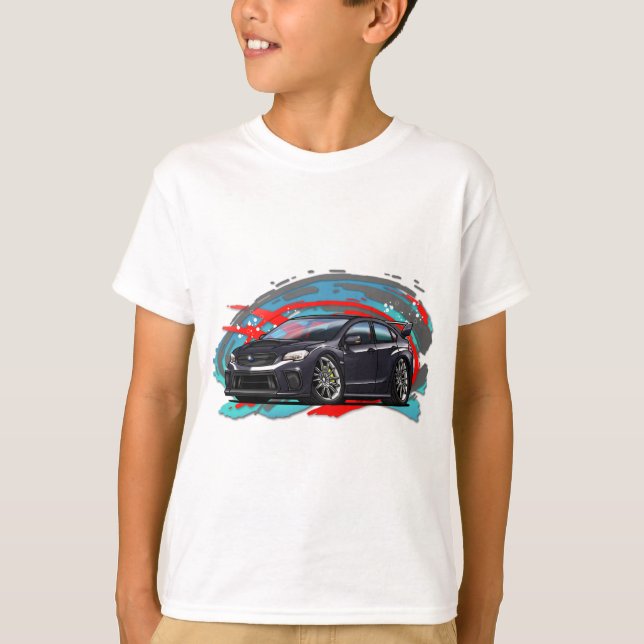 2015-2018 schwarzer WRX T-Shirt (Vorderseite)