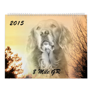 2015 8 Meilen-golden retriever Caledar Kalender