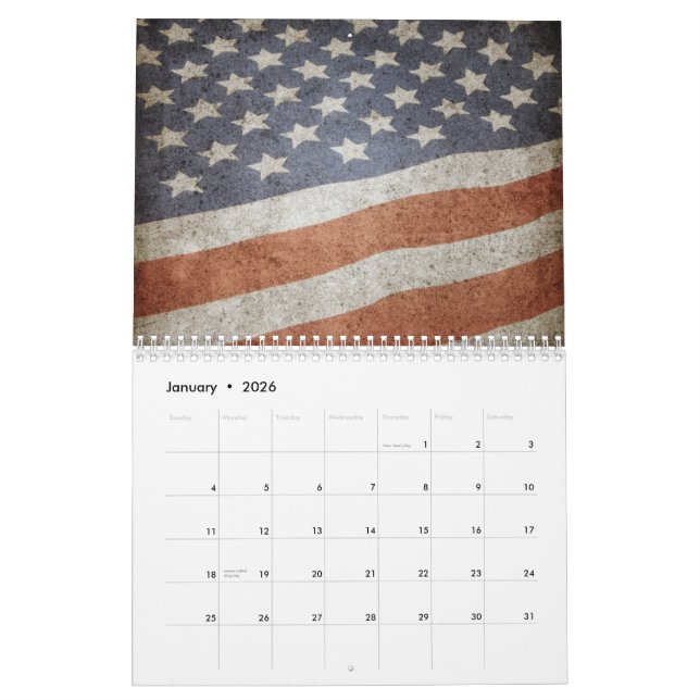 2015 Amerikaner-Stolz-Kalender Kalender (Jan 2026)