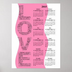 2015: Ein Jahr der Liebe - jährlicher Mauerkalende Poster