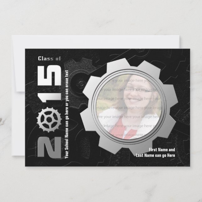 2015 Einladung des Black and Silver Gear Abschluss (Vorderseite)