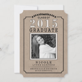 2015 Graduate Foto Brown Party Einladung - für sie