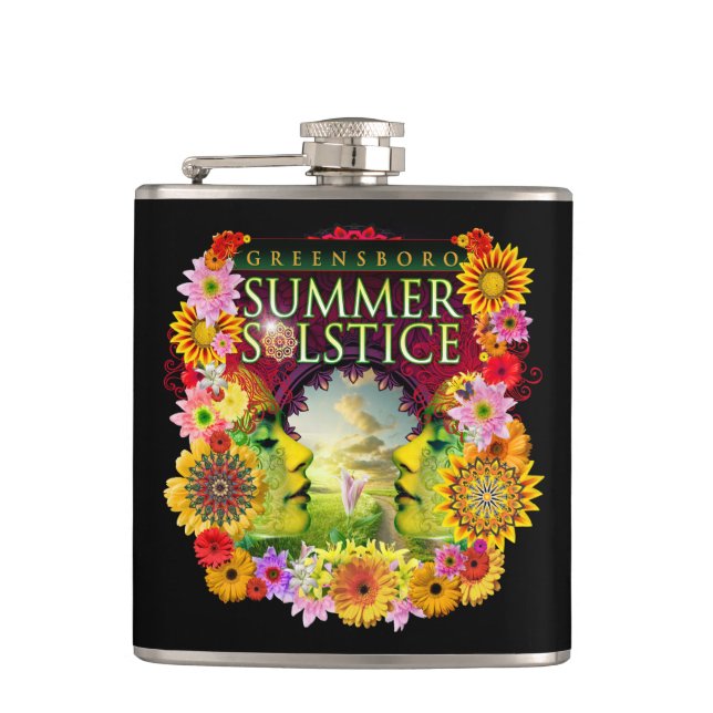 2015 Greensboro Summer Solstice Festival Keepake Flachmann (Vorderseite)