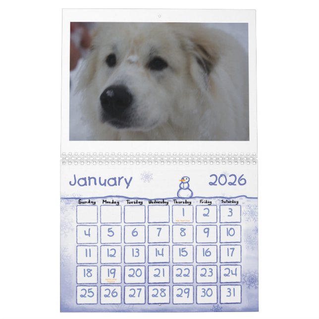 2015 große Pyrenäen-Kalender Kalender (Jan 2026)