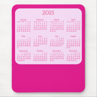 2015 Kalender-antike rosa Mausunterlage Mousepad