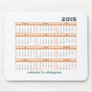 2015 Kalender-Mausunterlage einfache orange Mousepad