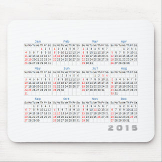 2015 Kalender-Mausunterlage einfaches Graues und Mousepad